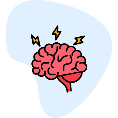 Beyin fırtınası web simgesi, vektör illüstrasyonu 