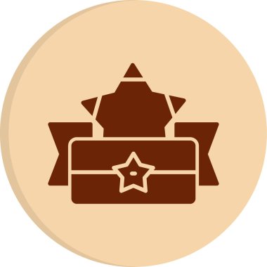 Bir yıldız simgesinin vektör illüstrasyonu 