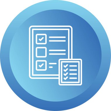 Kontrol listesi. Web simgesi basit illüstrasyon 