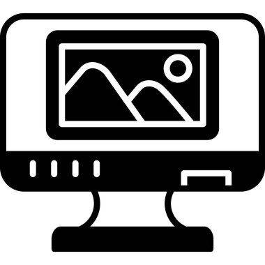 Resim web simgesi, vektör çizim 