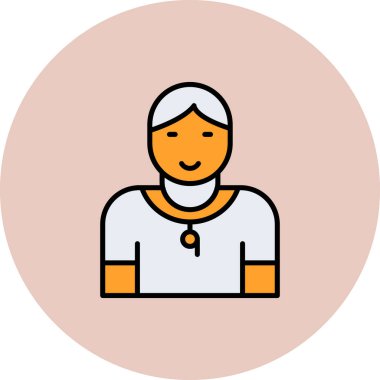 Jimnastik eğitmeni web simgesi, vektör illüstrasyonu