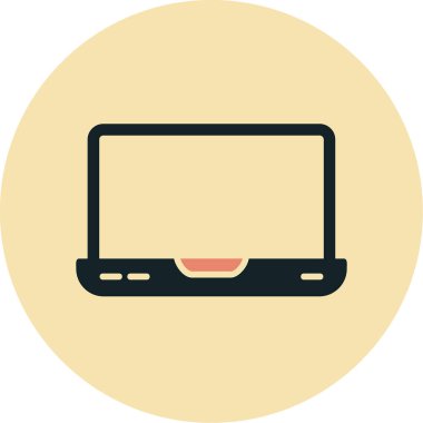 dizüstü bilgisayar simgesi, vektör illüstrasyonu basit tasarım