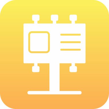 Billboard web simgesi, vektör çizim 