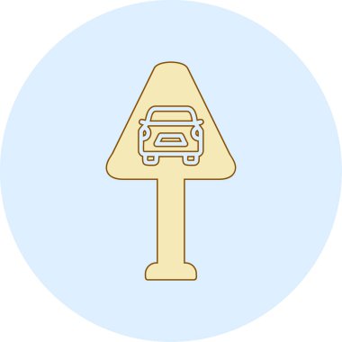 Trafik işareti simgesi Web illüstrasyonu