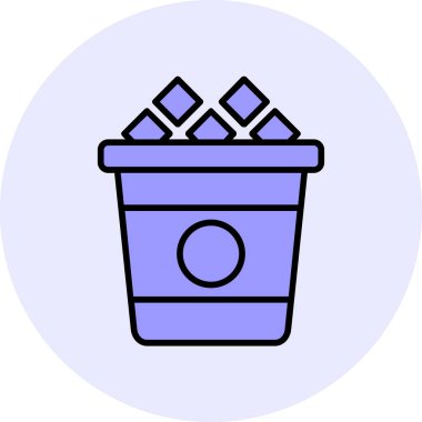 Buz Kovası ikonu vektör illüstrasyonu