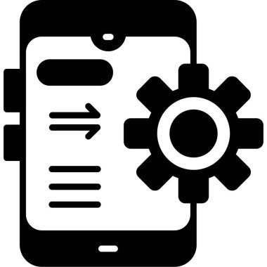 Mobil Ayarlar ikon vektör çizimi