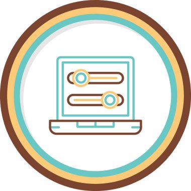 Simgeleri aç / kapat, vektör illüstrasyonu basit tasarım