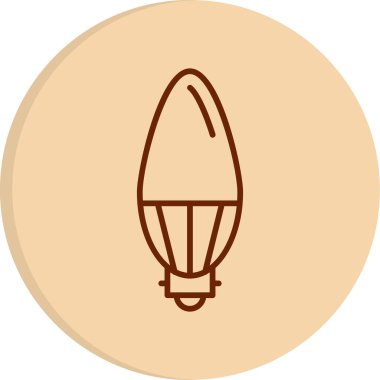 Ampul simgesi, basit vektör illüstrasyonu 