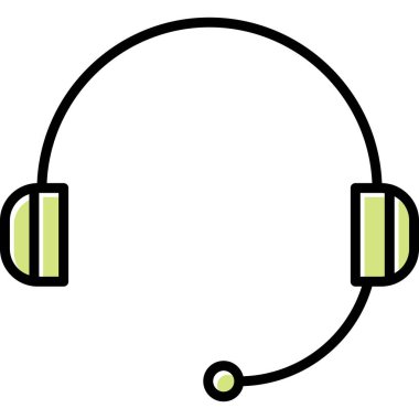 Kulaklık. Web simgesi basit illüstrasyon