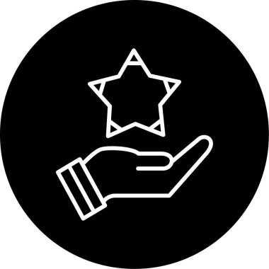 Bir yıldız simgesinin vektör illüstrasyonu 