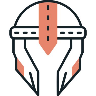 Kask simgesi vektör illüstrasyonu 