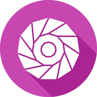 Çokyüzlü. Web simgesi basit illüstrasyon