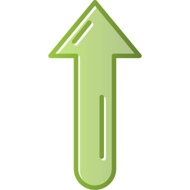 Yukarı Ok web simgesi, vektör illüstrasyonu