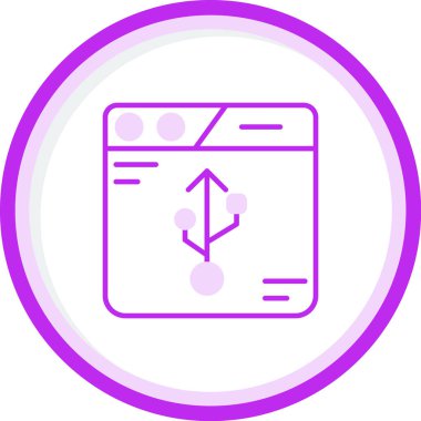 usb merkez simgesi, vektör illüstrasyonu basit tasarım