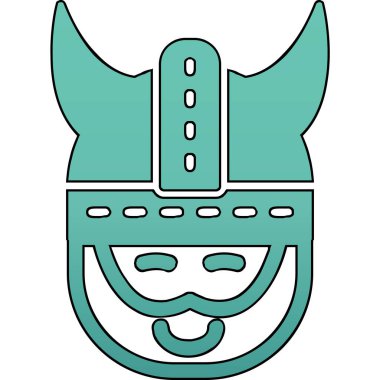 Viking simgesi, vektör illüstrasyonu basit tasarım