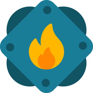 ateş Ağı simgesi basit illüstrasyon 