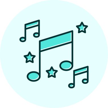 müzik notlar simgesini, vektör çizim