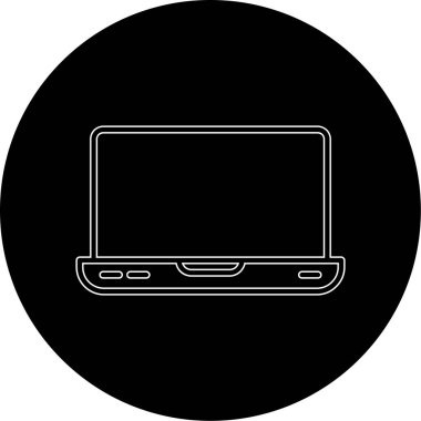 dizüstü bilgisayar simgesi, vektör illüstrasyonu basit tasarım