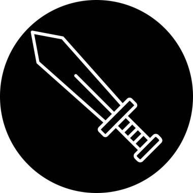 Kılıç. Web simgesi basit illüstrasyon 