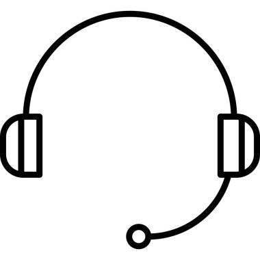 Kulaklık. Web simgesi basit illüstrasyon