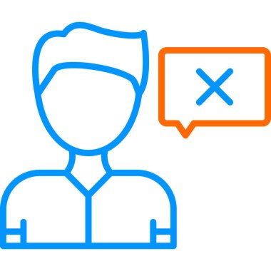 Düz simge, vektör gösterimi yanıtla 