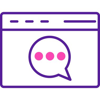 Web sohbet renk çizgisi vektörü simgesi 