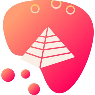 Piramit ağ simgesi vektör illüstrasyonu