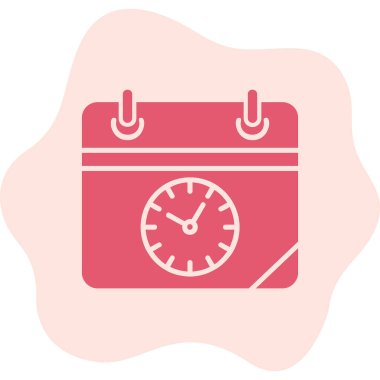 Zamanlama simgesi, vektör illüstrasyonu