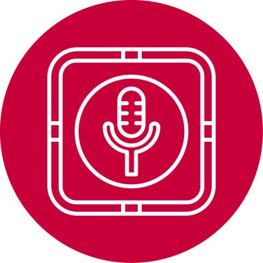 Retro mikrofonun vektör illüstrasyonu