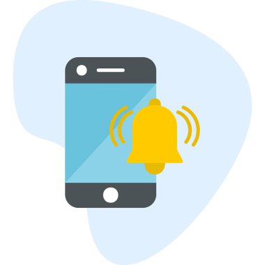 telefon bildirim simgesi, vektör illüstrasyonu basit tasarım