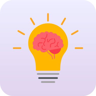 Fikir simgesinin vektör illüstrasyonu 