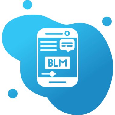 Akıllı telefon simgesinde BLM 'nin vektör modern illüstrasyonuName