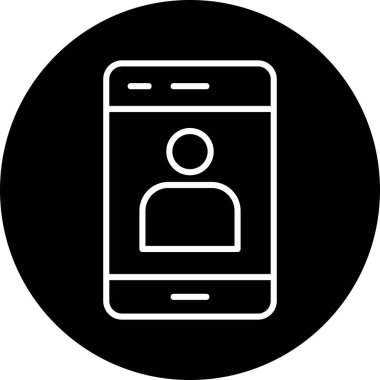 Mobil Kullanıcı simgesinin vektör çizimi