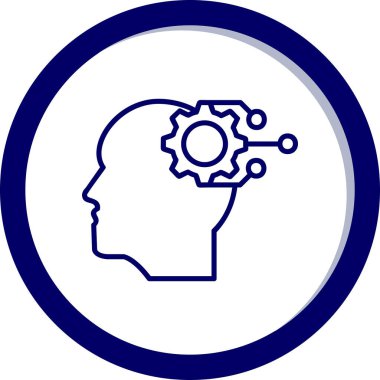 Düşünüyorum. Web simgesi basit illüstrasyon           