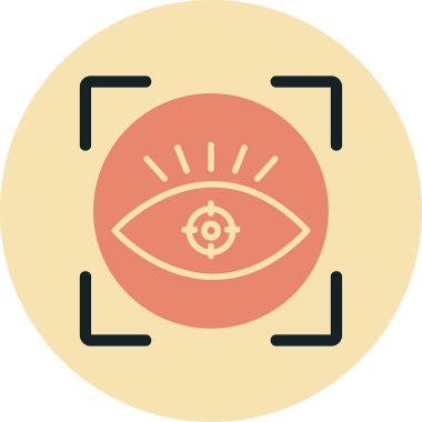 vizyon web simgesi, vektör illüstrasyonu 