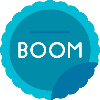 Boom web simgesi, vektör illüstrasyonu
