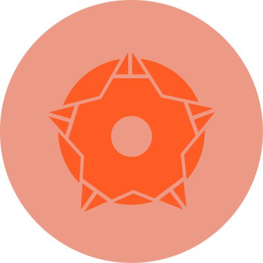 Bir yıldız simgesinin vektör illüstrasyonu 