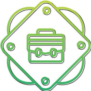 Bavul web simgesi, vektör çizim