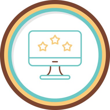 Dijital pazarlama, derecelendirme. Web simgesi basit illüstrasyon