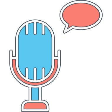 vector illustration of Voice message icon                        