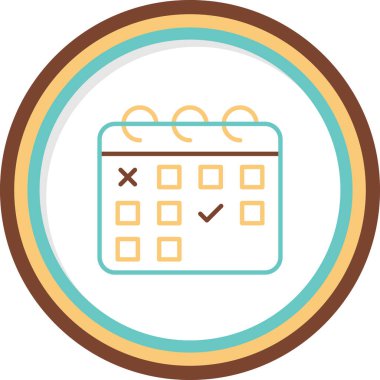 Takvim simgesi, vektör illüstrasyonu basit tasarım