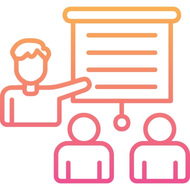 Sunum. Web simgesi basit illüstrasyon 