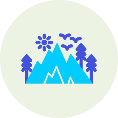 dağ simgesinin vektör illüstrasyonu