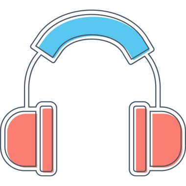 Kulaklık. Web simgesi basit illüstrasyon 