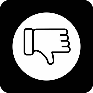 Hoşlanılmayan bir simgenin vektör illüstrasyonu 