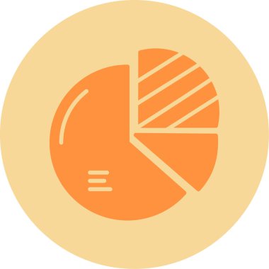 Pasta grafiği web simgesi basit illüstrasyon 