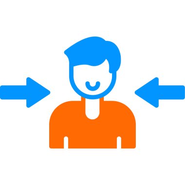 Oklu adam, vektör illüstrasyonu 