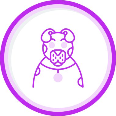 köpek simgesi tasarımı, vektör illüstrasyonu 