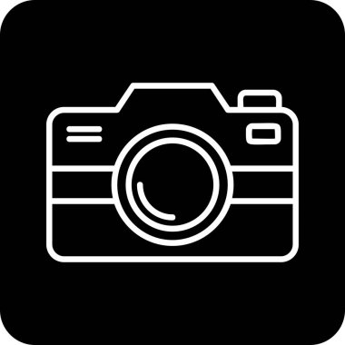 Fotoğraf makinesi simgesi, vektör illüstrasyonu. düz tasarım biçimi              