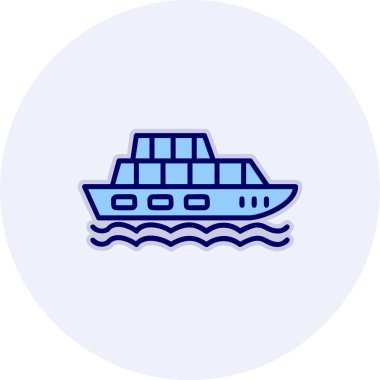 Yolcu gemisi. Web simgesi basit illüstrasyon